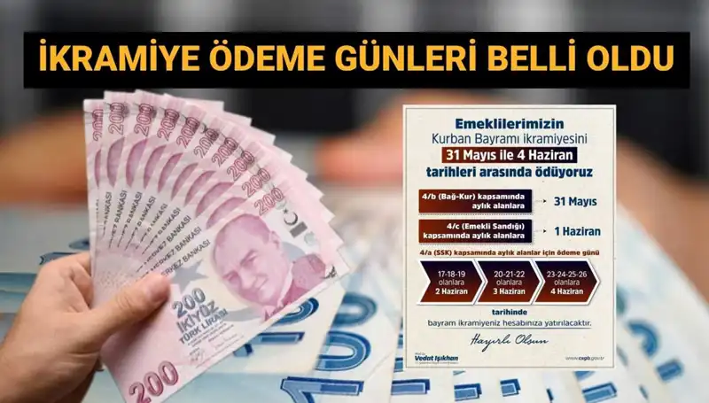 Emeklilerin Bayram İkramiyesi Tarihleri Açıklandı! Beklenen Ödeme Günleri