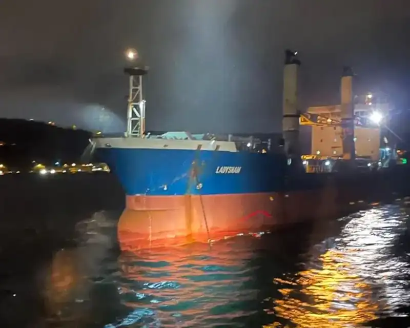 İstanbul Boğazı'nda Kuru Yük Gemisi Arıza Yaptı, Trafik Felç Oldu