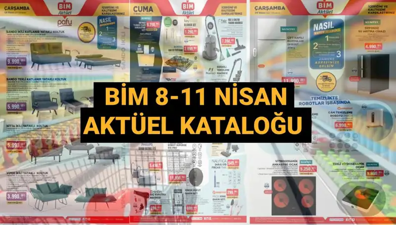 BİM Aktüel Kataloğu 8-11 Nisan 2025: Yataklı Koltuk ve Temizlik Ürünleriyle Geliyor!