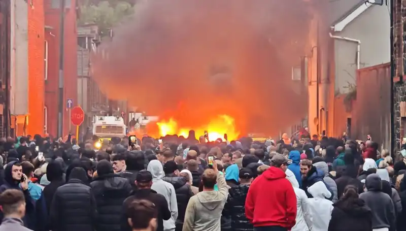 Kuzey İrlanda'da Cinsel Saldırı Protestoları: Ateşe Verilen Evler ve Gergin Atmosfer
